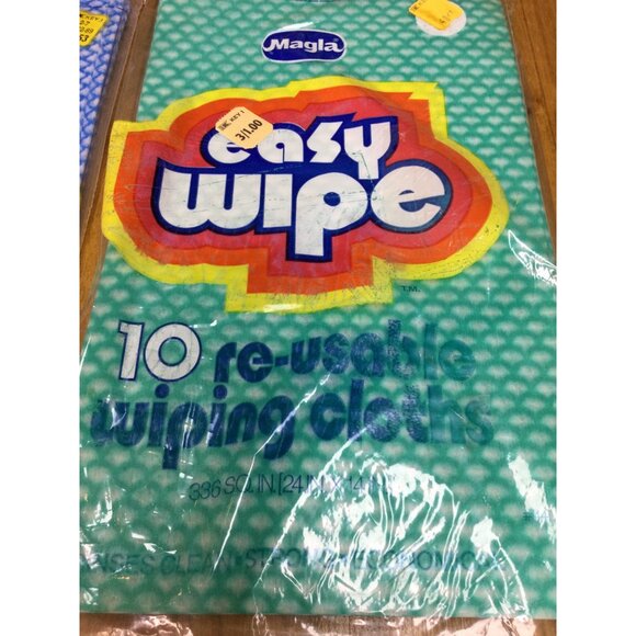 Vintage Easy Wipe Reusable Wiping Polish Cloths Towels Lot 2 10 Pack Rayon Prop - Picture 3 of 6